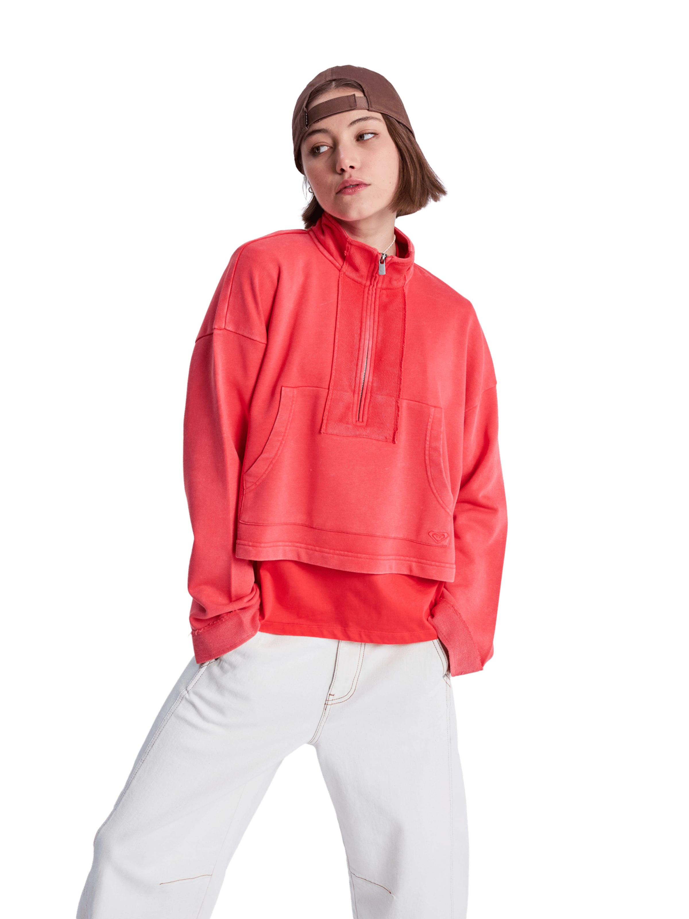 ROXY Sweatshirt 'Stars Catcher' in Red: front