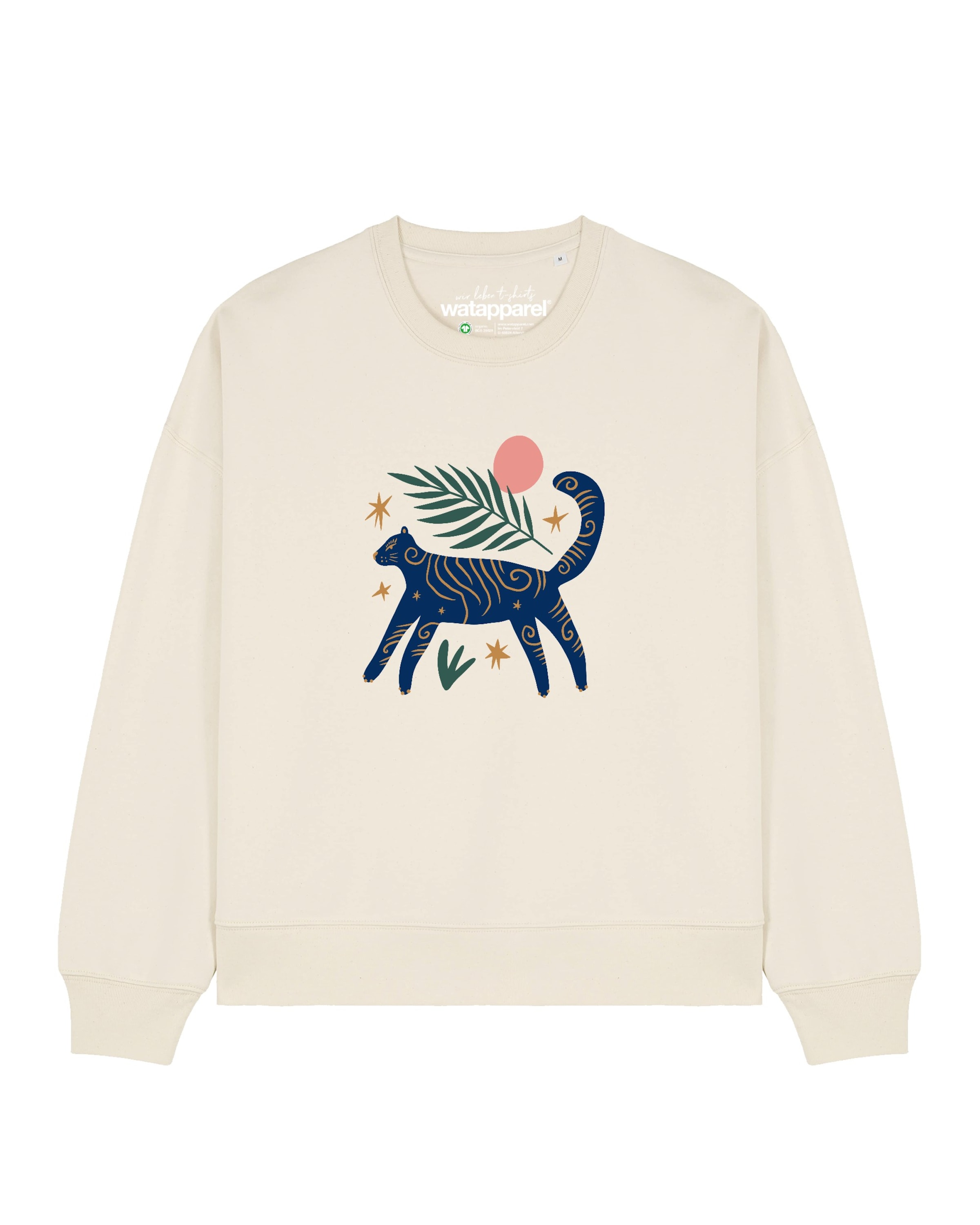 Sweat-shirt 'Love and flex ' Watapparel en beige : devant