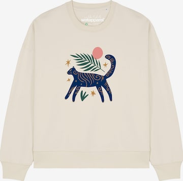 Sweat-shirt 'Love and flex ' Watapparel en beige : devant