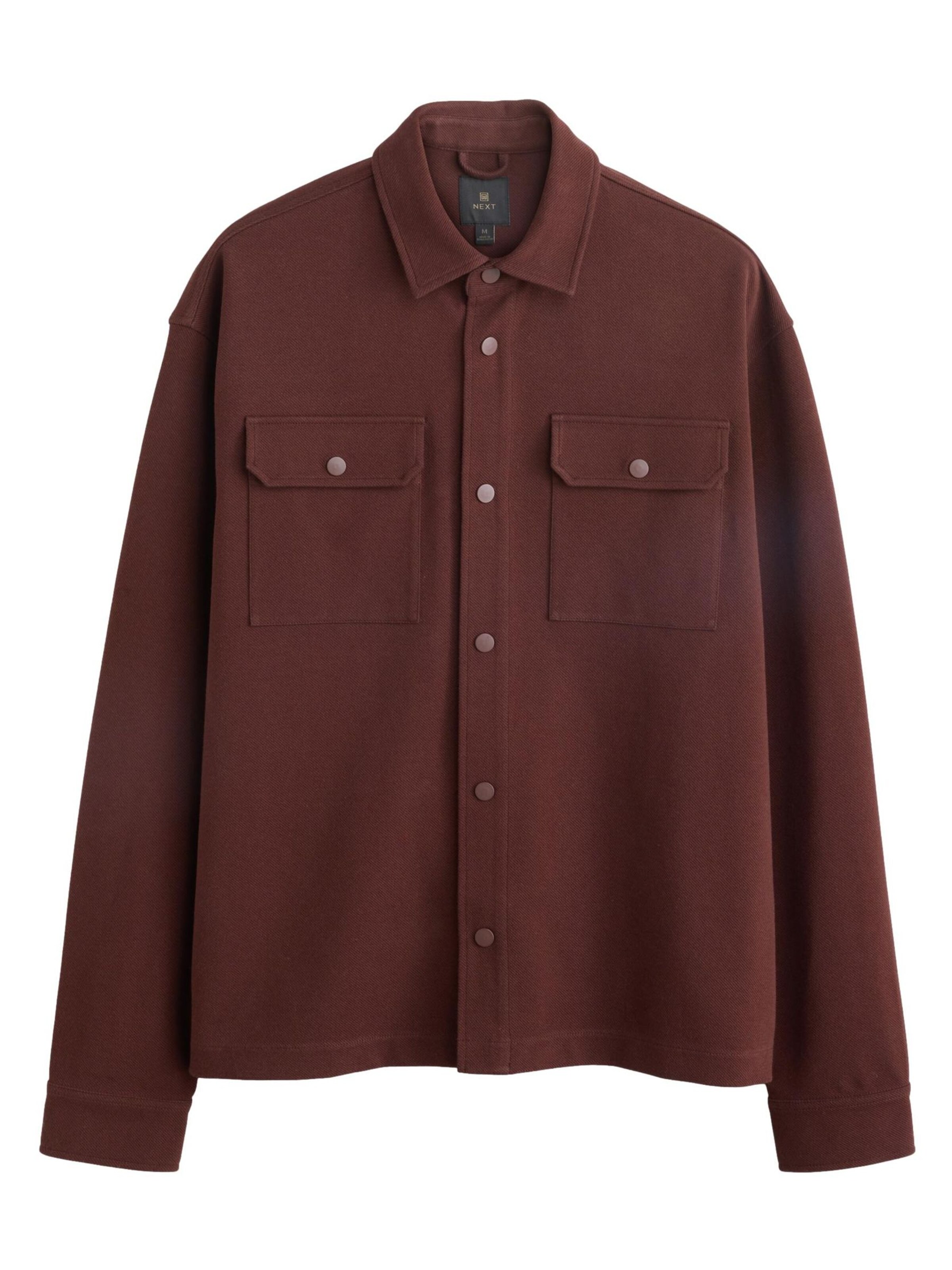 Next Regular fit Srajca | rjava barva: sprednja stran