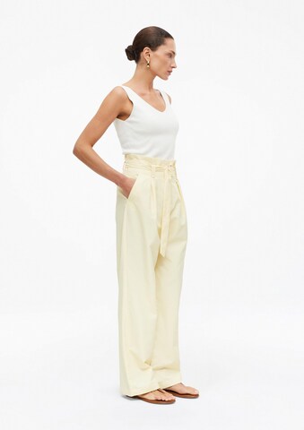 Wide Leg Pantalon à pince s.Oliver BLACK LABEL en jaune