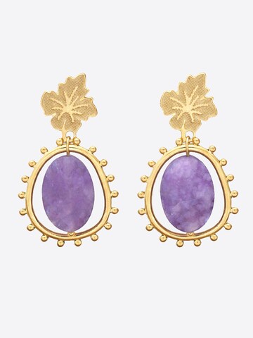 PUABI Oorbellen 'Shetla' in Goud: voorkant