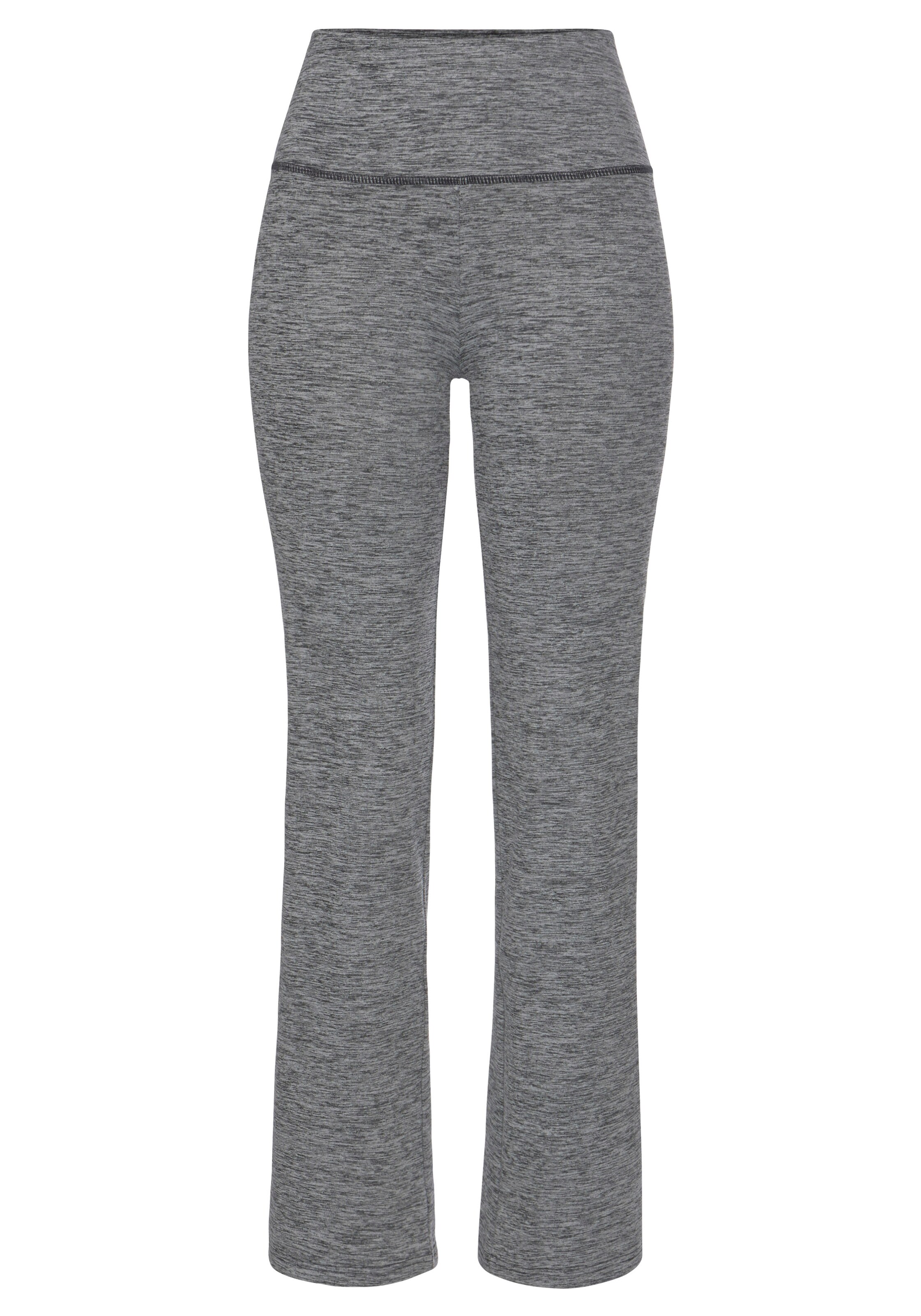 LASCANA ACTIVE Flared Workout Pants in Grey: front