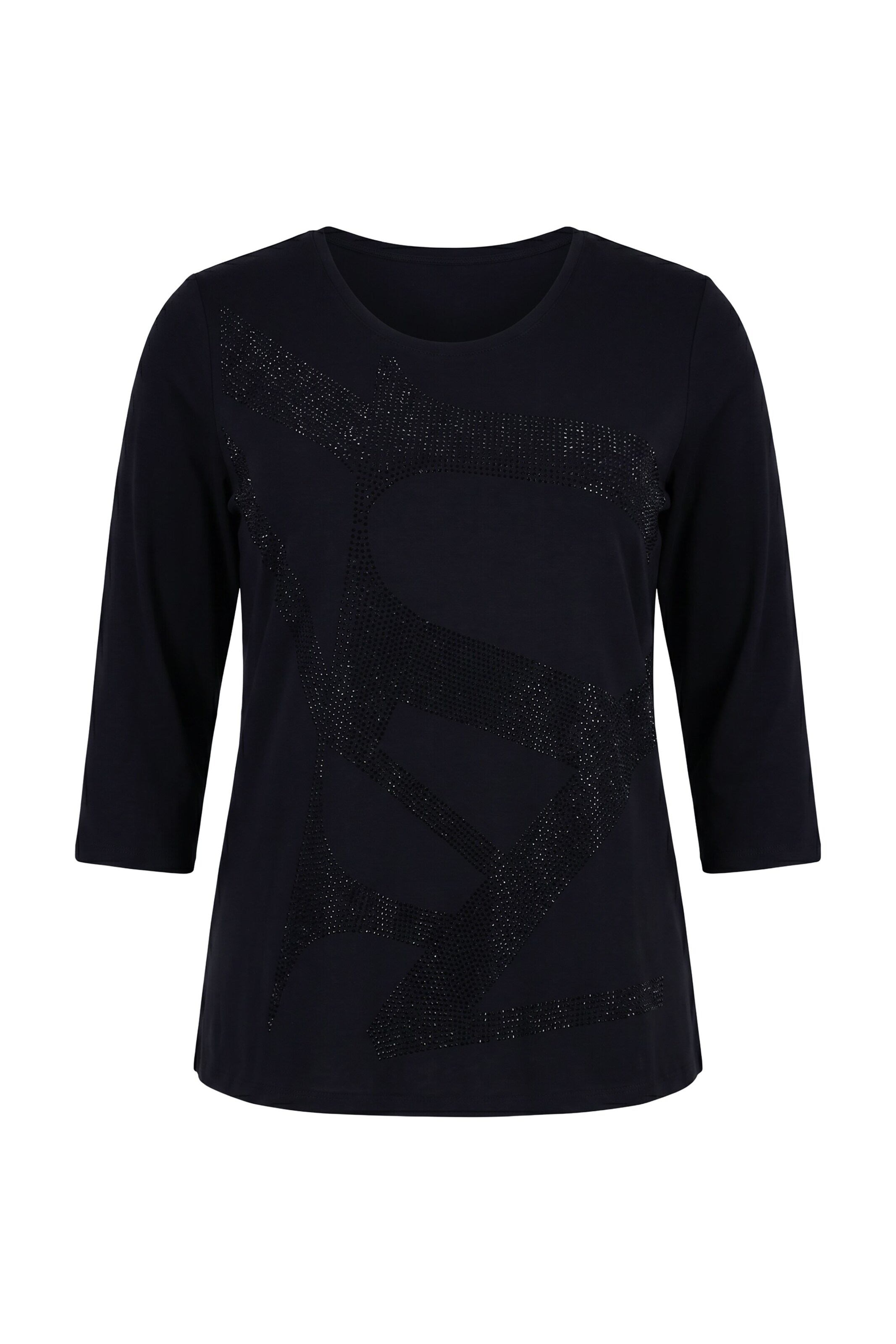Ulla Popken Shirt in Schwarz: Vorderseite