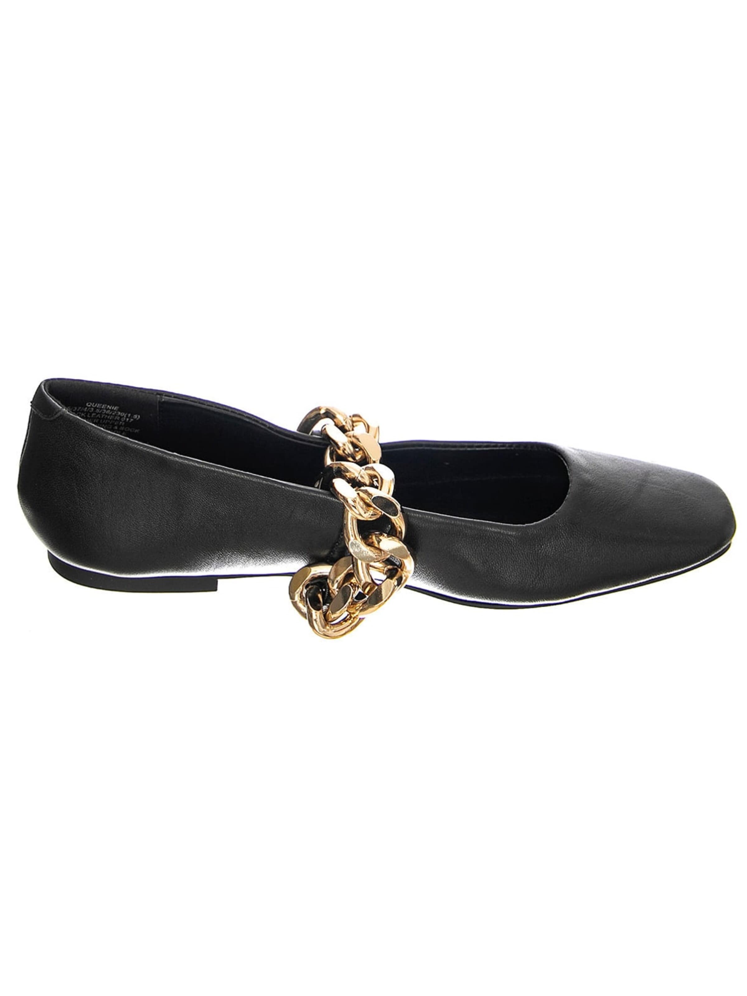 STEVE MADDEN Baleriny 'QUEENIE BLACK LEATHER' w kolorze czarny