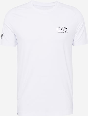 T-Shirt fonctionnel EA7 Emporio Armani en blanc : devant