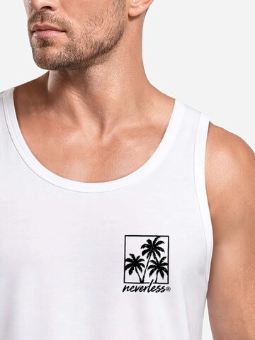 Neverless Shirt 'Logo Palmen' in White
