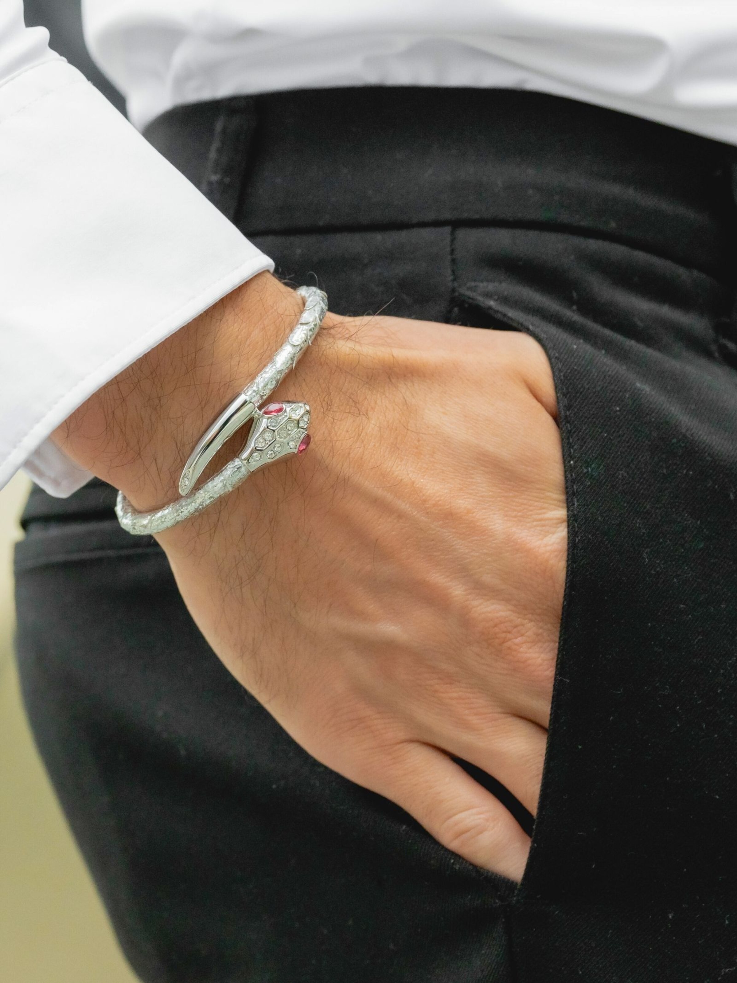 GT Collection Bracelet 'Snake Head' in Silver