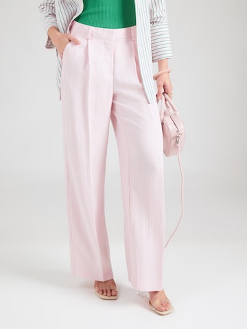 JJXX Loose fit Pleat-Front Pants 'JXEMMA' in Pink: front