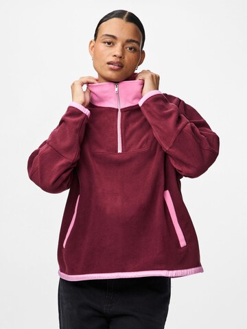 PIECES Fleece jas 'PCDebz ' in Rood
