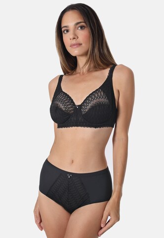 sassa T-shirt BH 'FEMININE MICRO' in Zwart: voorkant