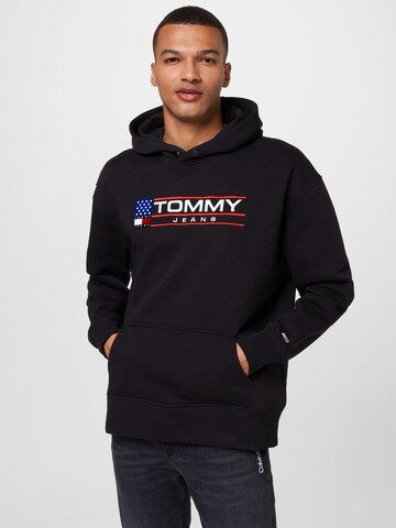 Tommy Jeans Sweatshirt 'Modern Sport' i svart: framsida