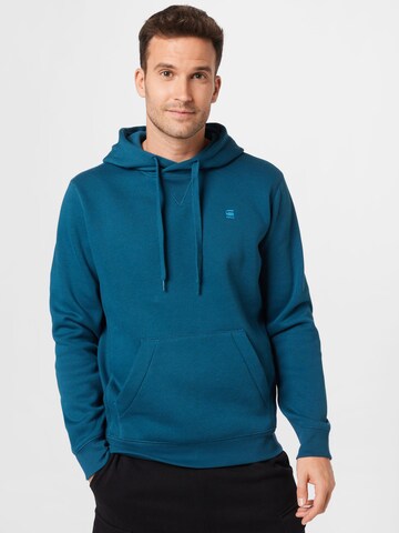 G-Star RAWSweater majica 'Premium Core' - plava boja: prednji dio