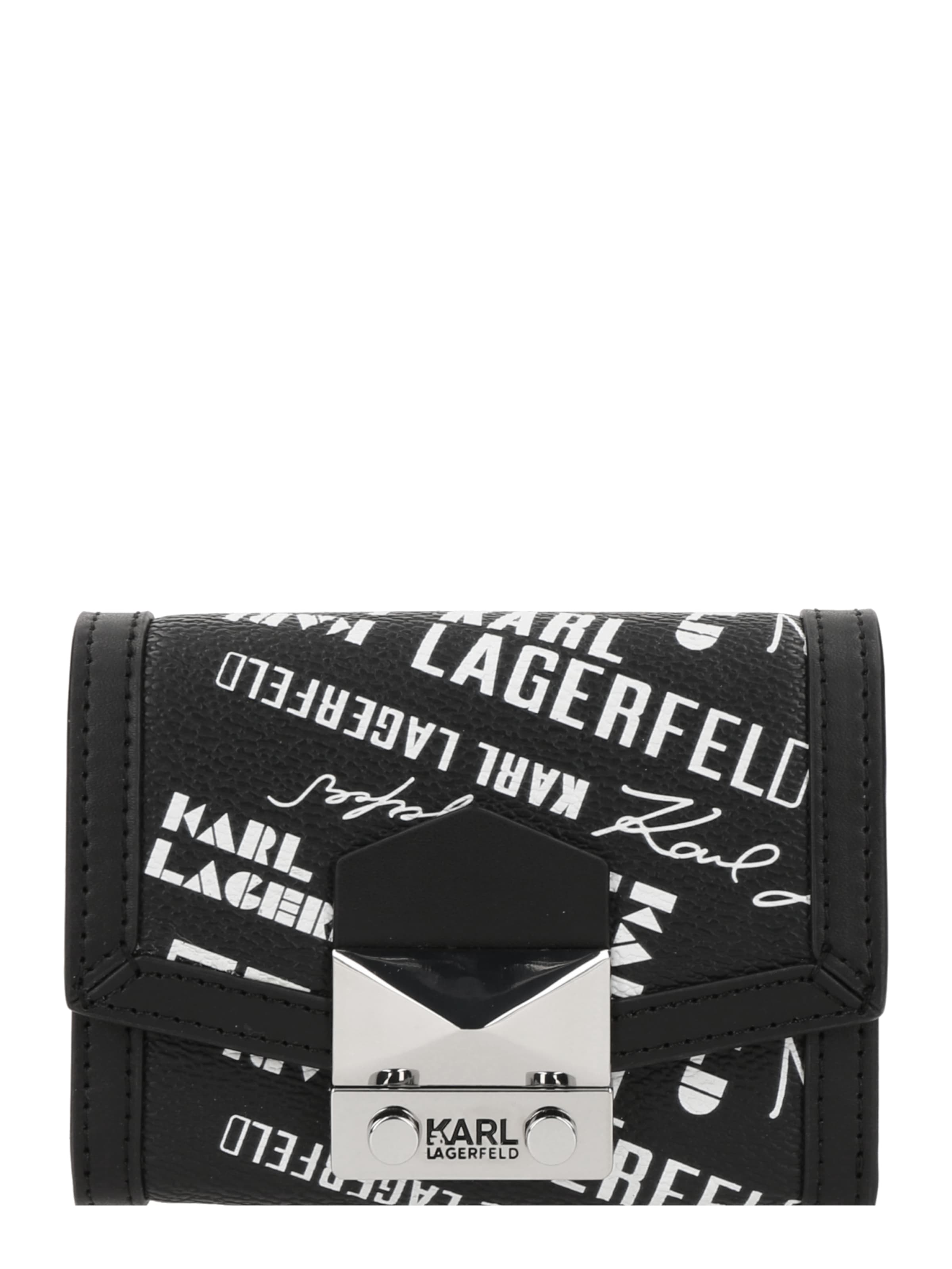 Portamonete di Karl Lagerfeld in nero: frontale