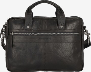 Spikes & Sparrow Document Bag 'Bronco' in Black: front