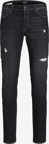 Coupe slim Jean 'Glenn' JACK & JONES en noir : devant