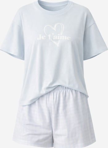 LEAFLETIC - Pijama de pantalón corto 'Leafletic Women’s Nightwear set' en azul: frente