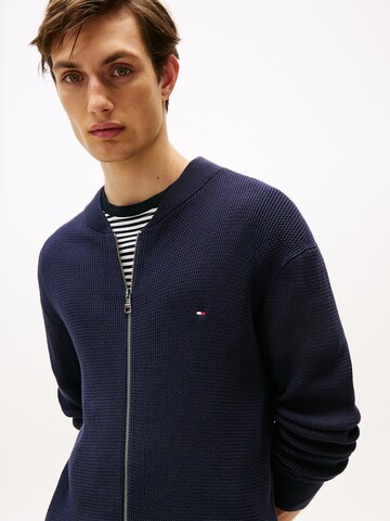 TOMMY HILFIGER Gebreid vest 'Baseball' in Blauw