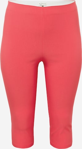 ONLY Carmakoma Skinny Spodnie 'LILA' w kolorze czerwony: przód