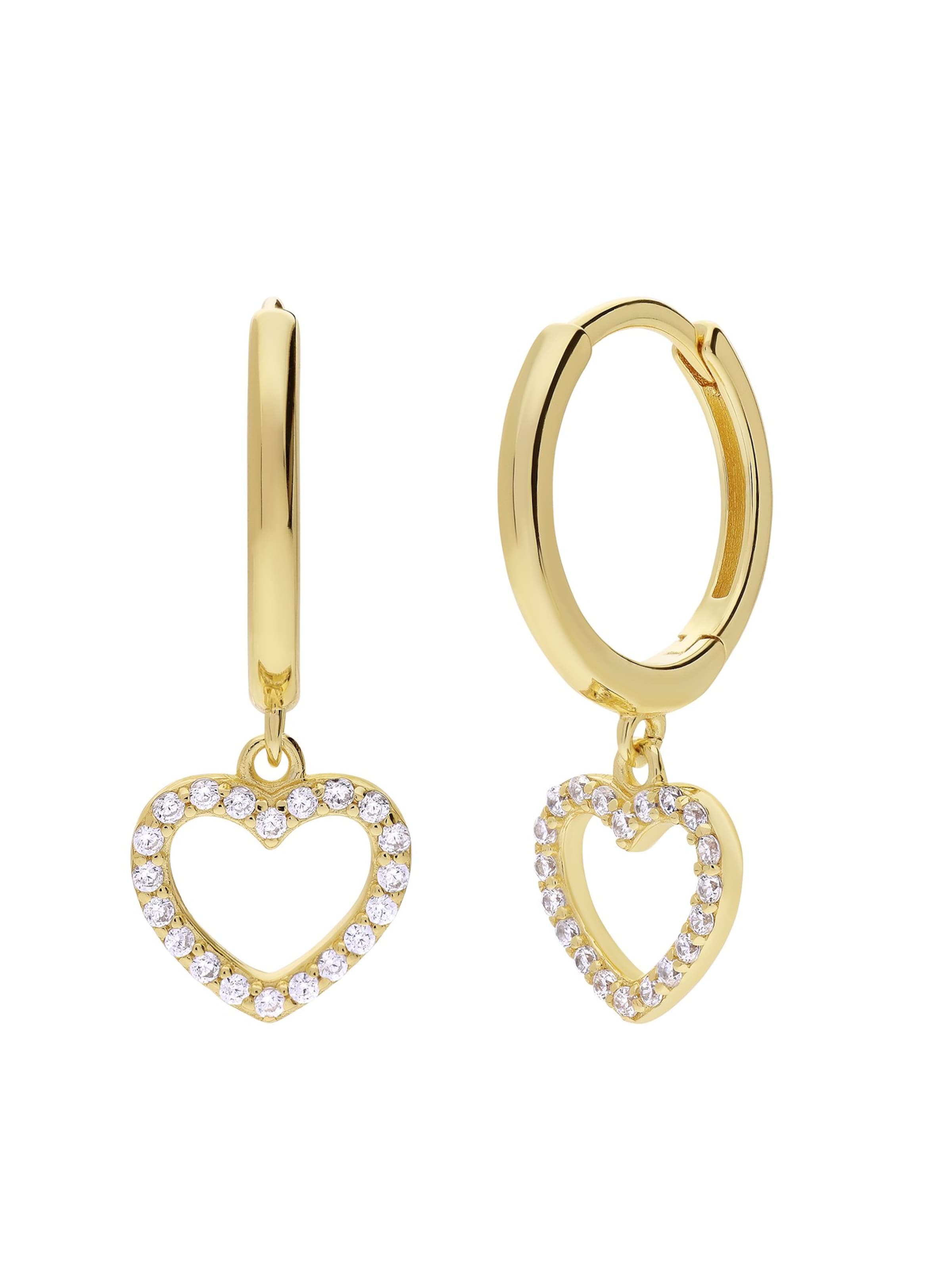 Lucardi Earrings in Gold: front