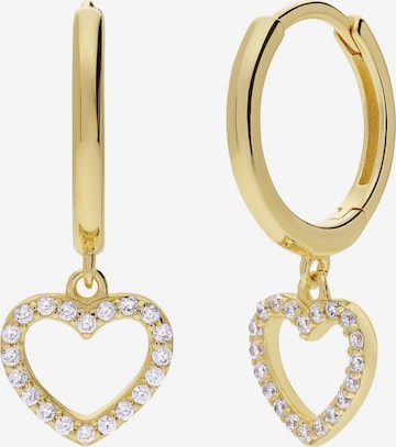 Boucles d'oreilles Lucardi en or : devant