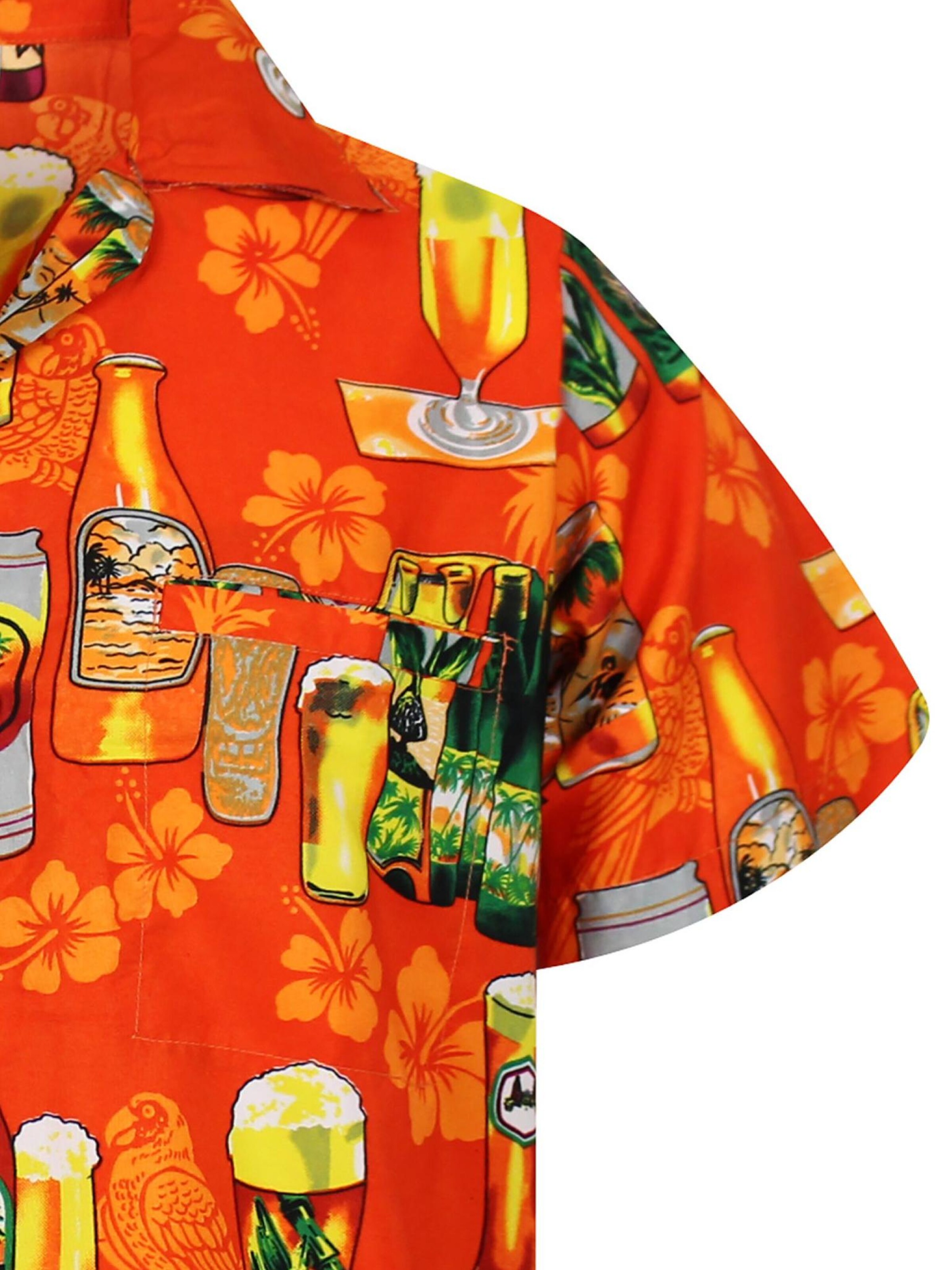 King Kameha Shirt 'Beerbottle' in Orange