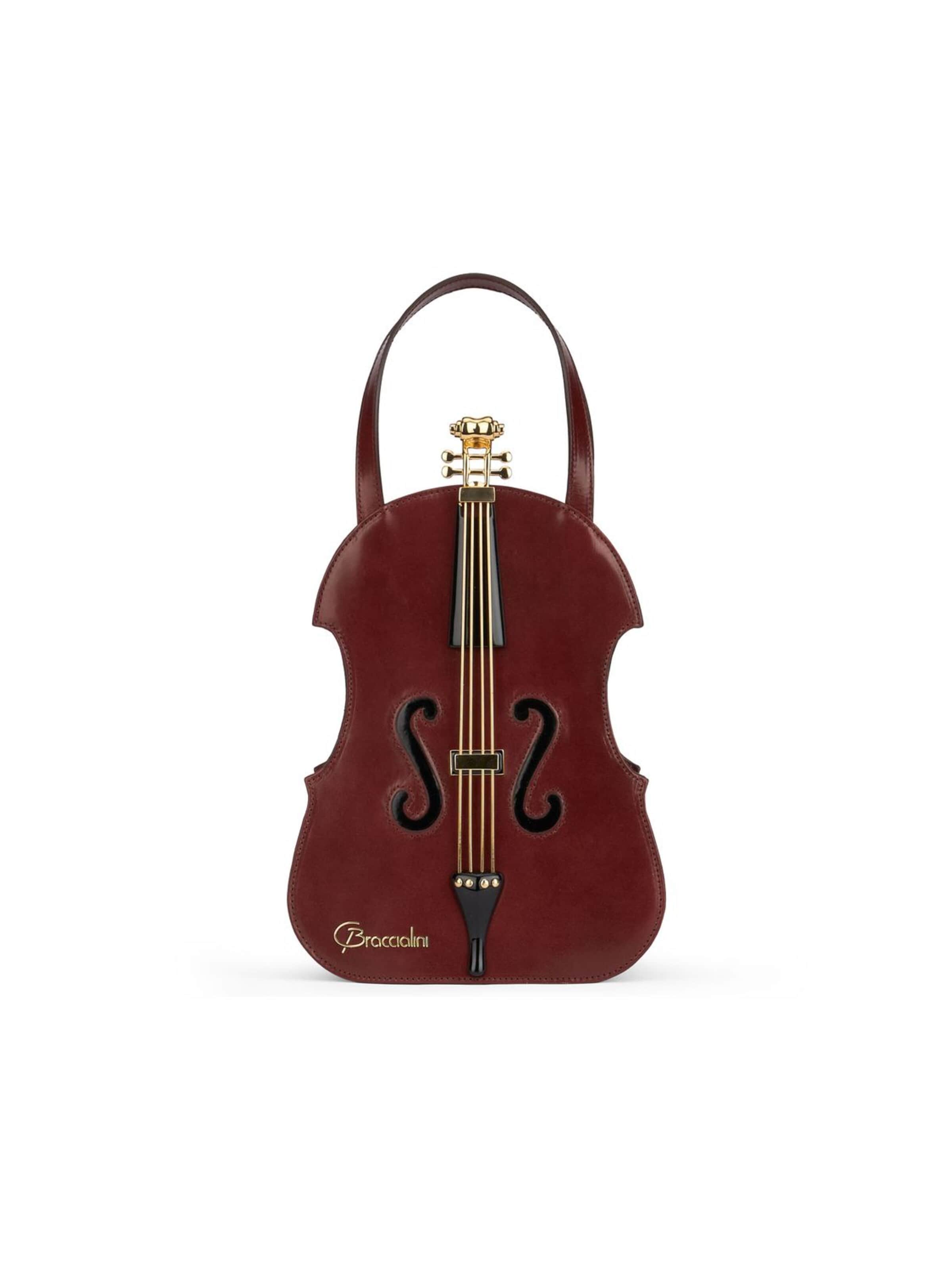 Sacs à main 'Tema Violino' Braccialini en marron : devant