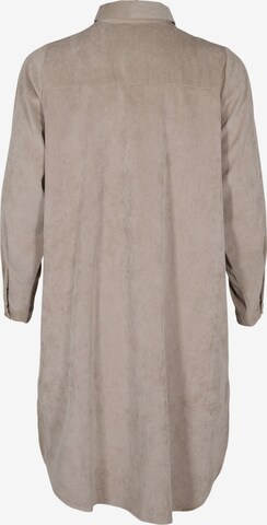 Zizzi Shirt Dress 'Katie' in Beige