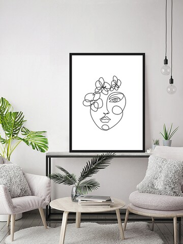 Liv Corday Bild 'Orchid face' in Schwarz