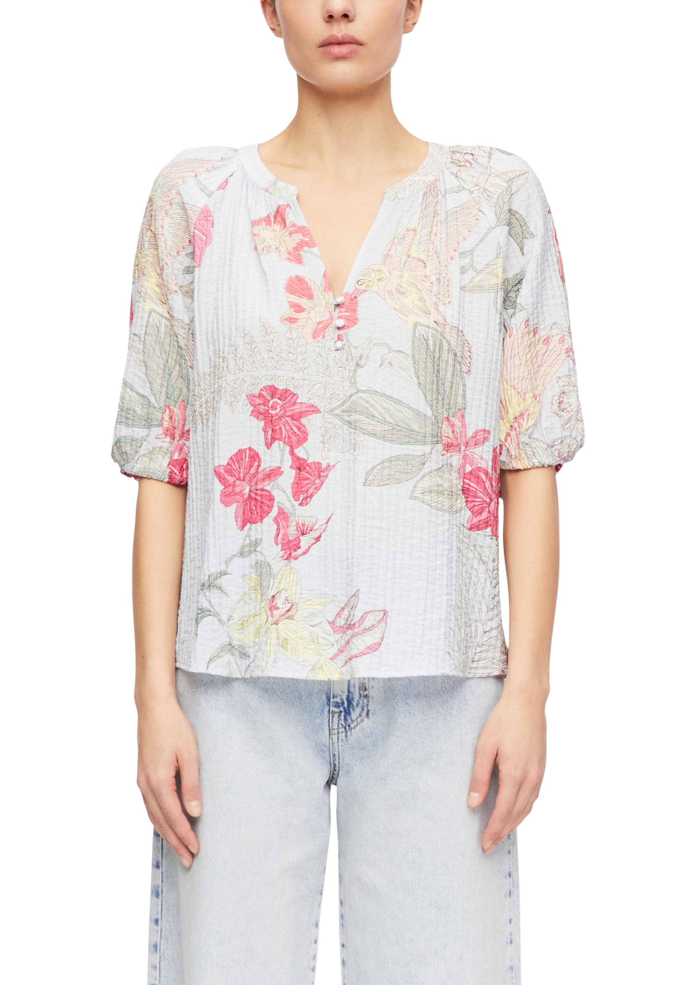 COMMA Bluse in Blau