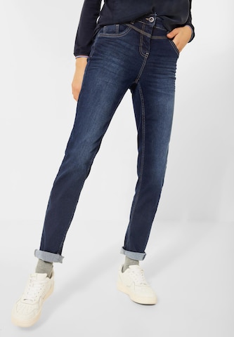 CECIL Slimfit Jeans 'Toronto' in Blauw: voorkant