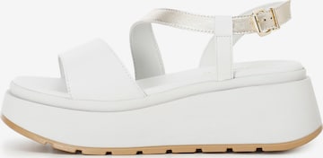 Sandales CAFè NOIR en blanc : devant