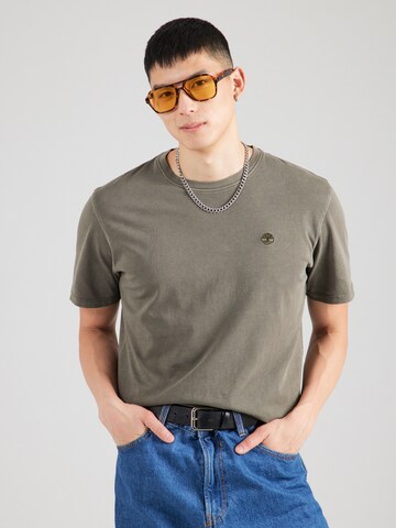 TIMBERLAND T-Shirt 'Garment' in Grün: Vorderseite