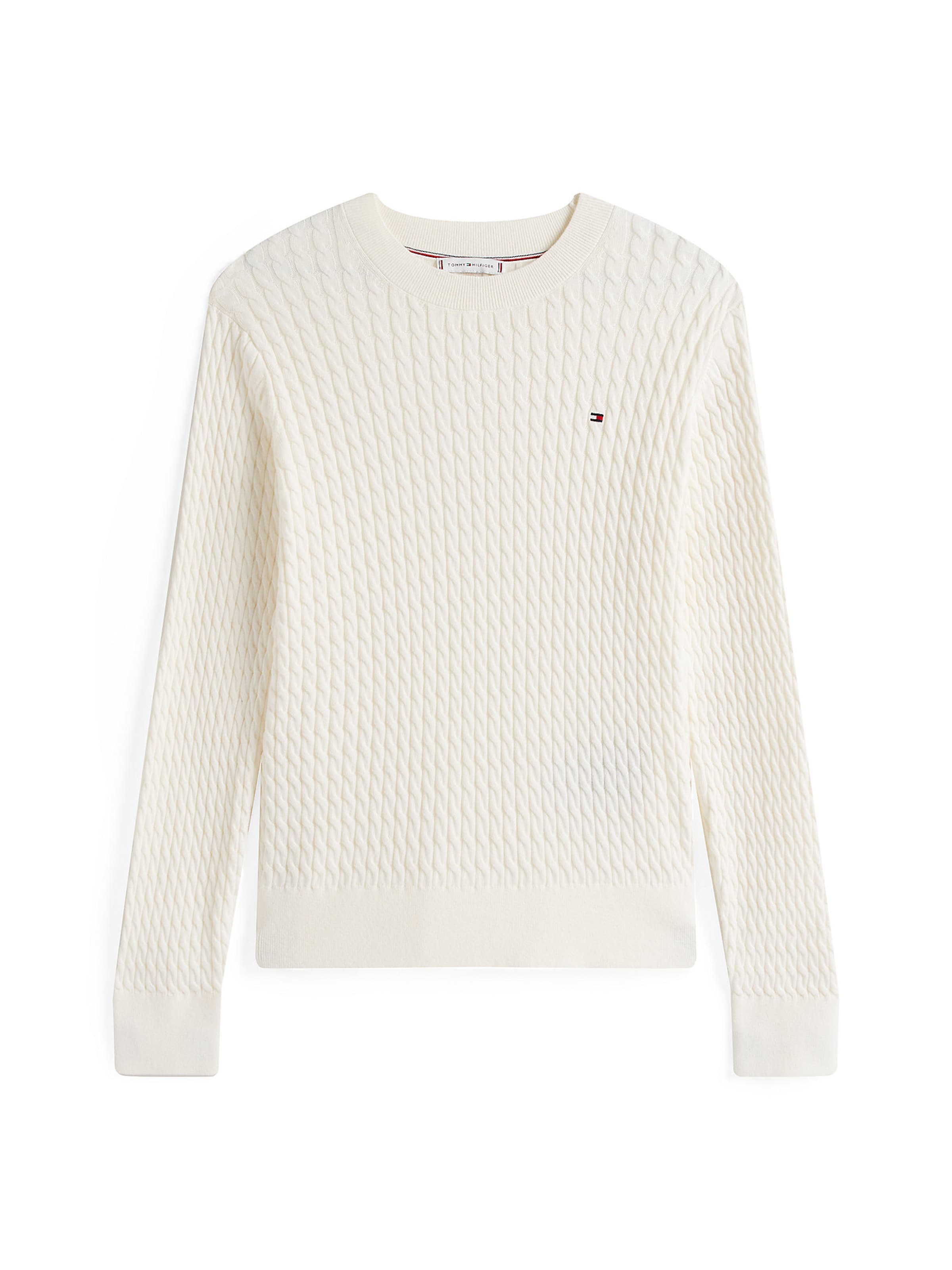 TOMMY HILFIGER Pulóver - fehér: elől