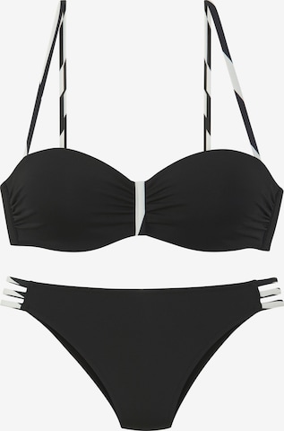 juoda FRENCH CONNECTION Bandeau Bikinis: priekis