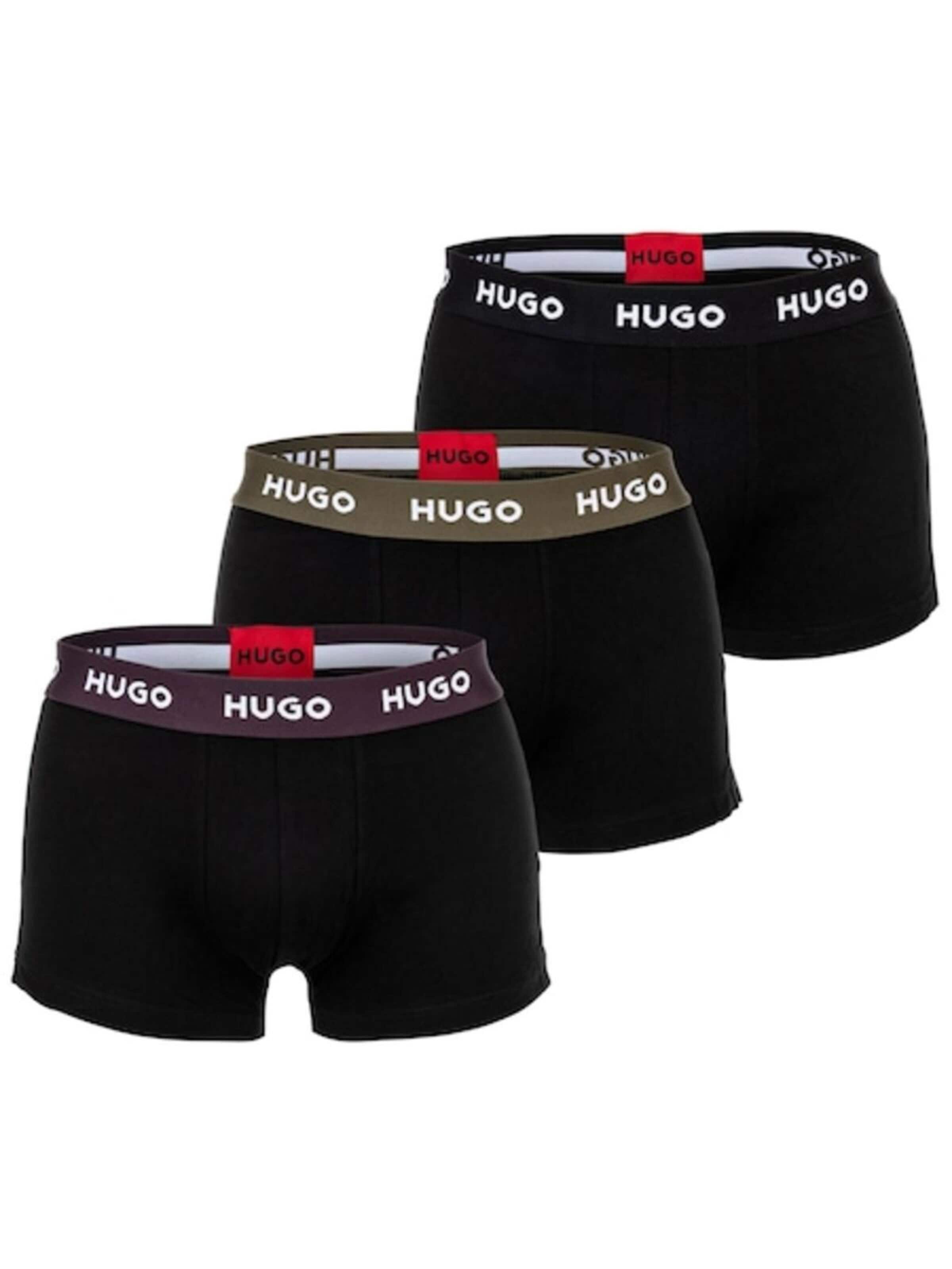 HUGO BOSS Boxeralsók - fekete: elől