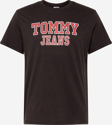 Tommy Jeans Shirt 'Essential' in Zwart: voorkant