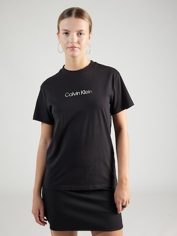 Tricou 'HERO' de la Calvin Klein pe negru: față