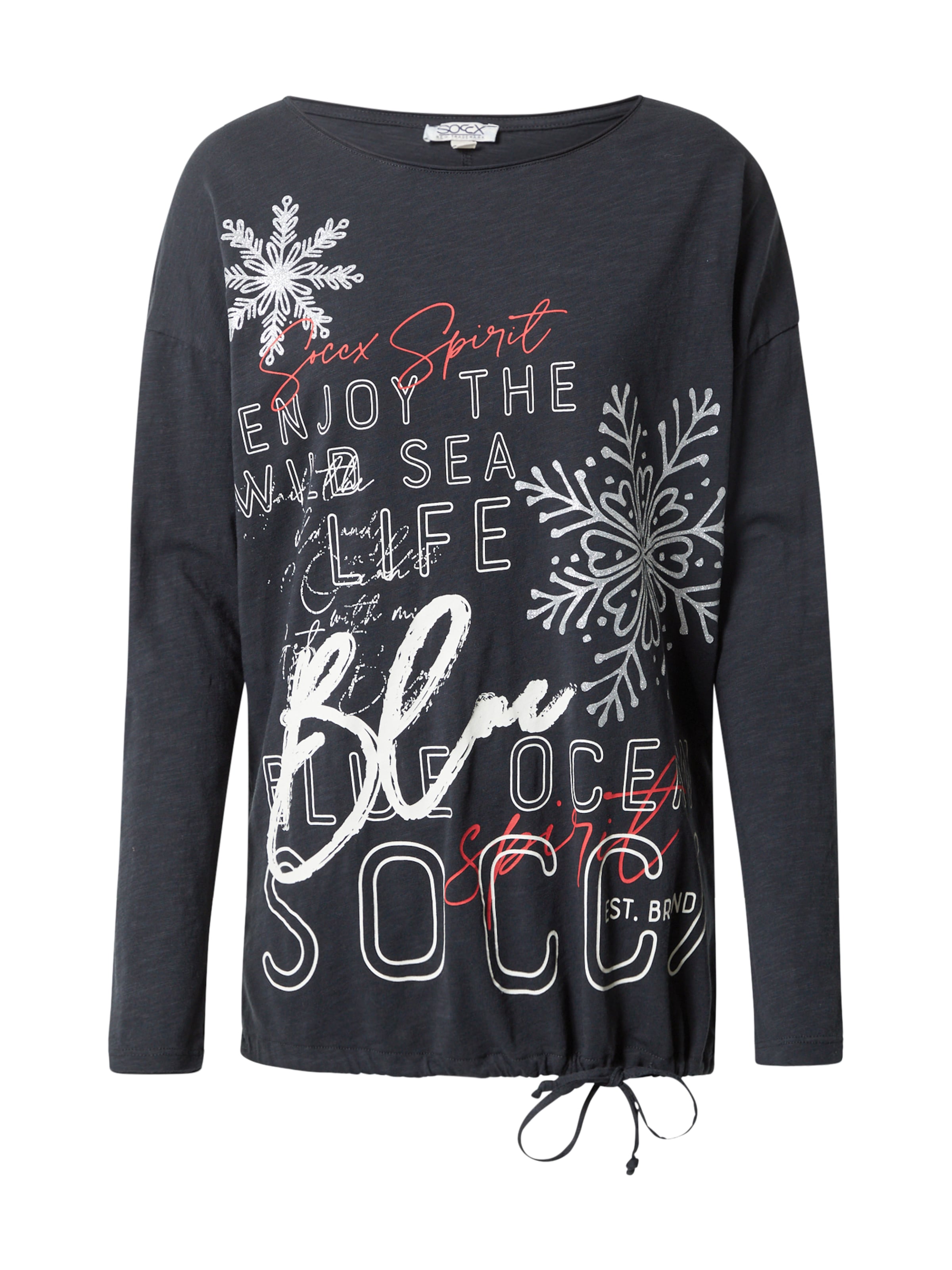 Soccx Shirt 'Into The Blue' in Blauw: voorkant