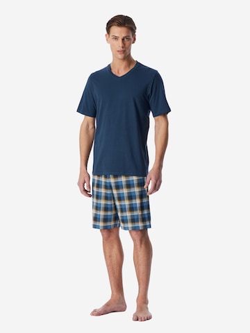 Pyjama long ' Casual Essentials ' SCHIESSER en bleu : devant