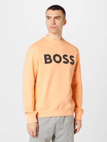 Sweat-shirt 'WeBasic' BOSS en orange : devant