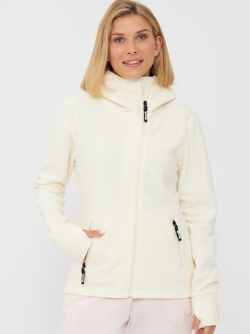 BENCH Fleece jas in Wit: voorkant
