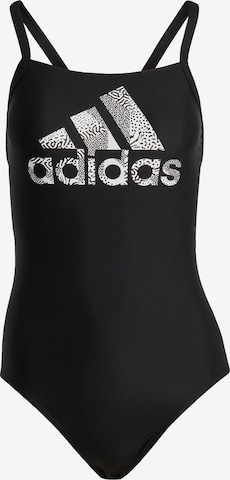 ADIDAS SPORTSWEAR Bralette Active Swimsuit 'Big Logo' in Black: front