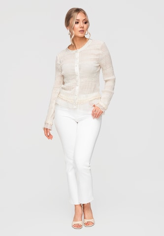 Ombre Blouse in Beige