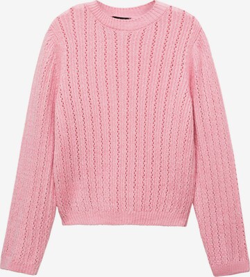 MANGO Pullover 'PIQUETON' in Pink: predná strana