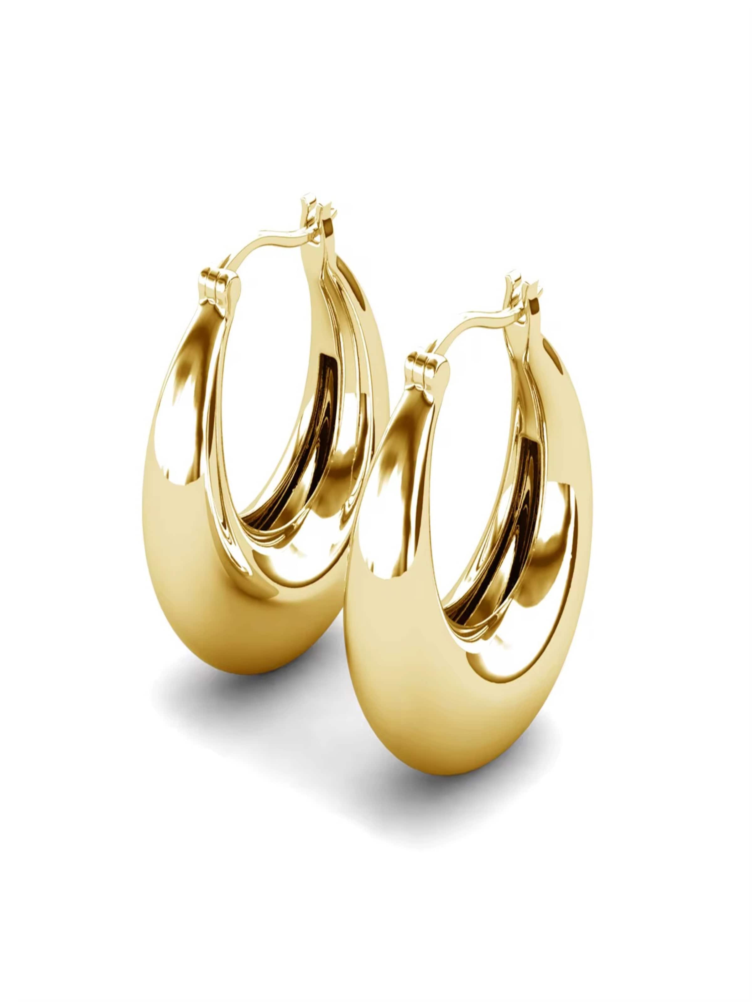 ROUGEMONT Jewellery Earrings 'Creolen Ohrringe Limone' in Gold