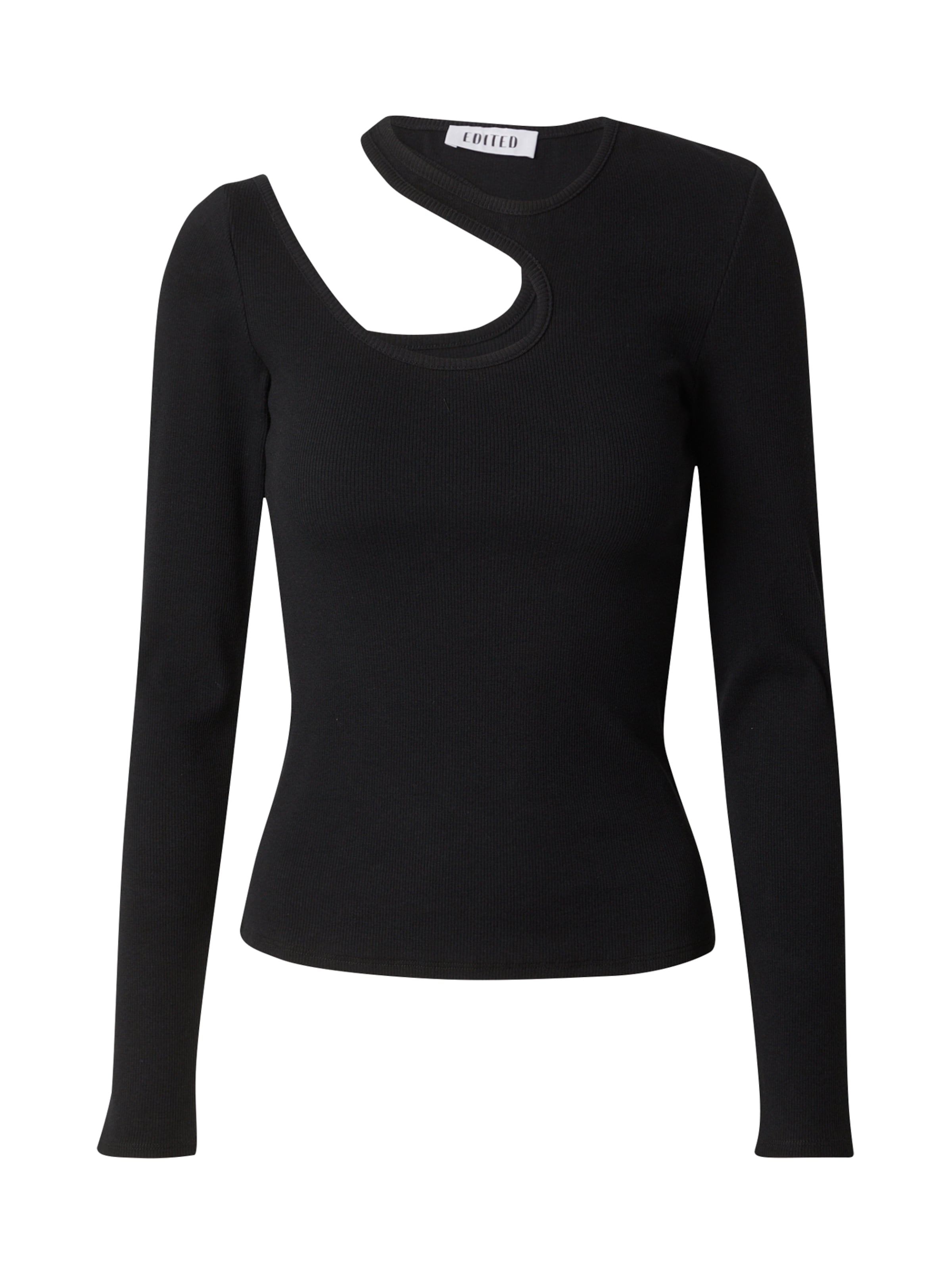 melns EDITED T-Krekls 'Estefania': no priekšpuses