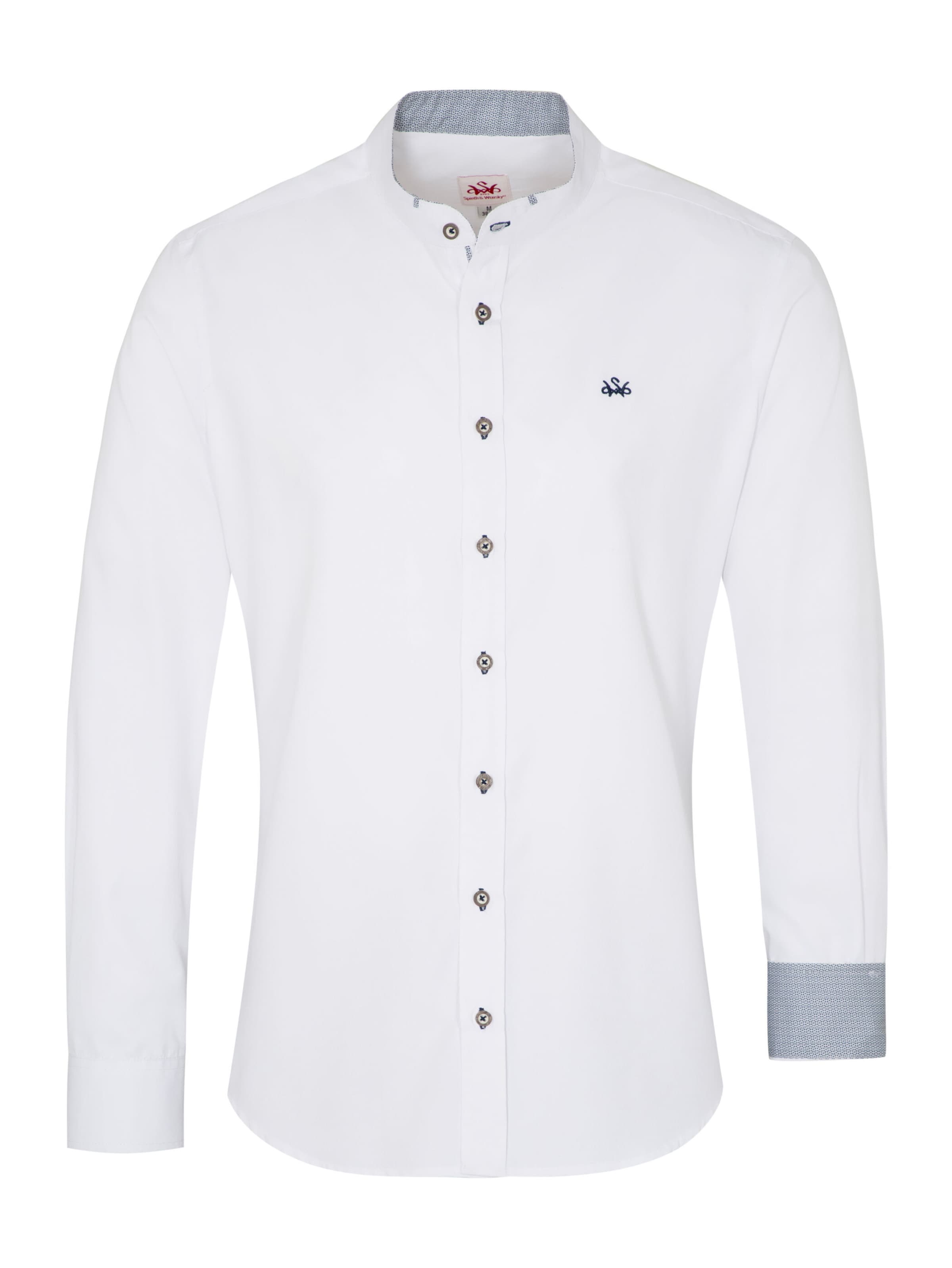 Coupe regular Chemise folklorique 'Folker' SPIETH & WENSKY en blanc : devant