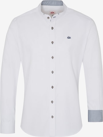Chemise folklorique 'Folker' SPIETH & WENSKY en blanc : devant