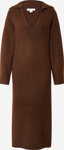 TOPSHOP Knitted dress in Brown: front
